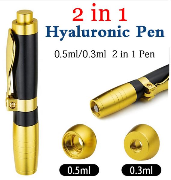 

two heads hyaluronic pen 03ml 05ml wrinkle removal anti aging filler needle meso injection gun4843288