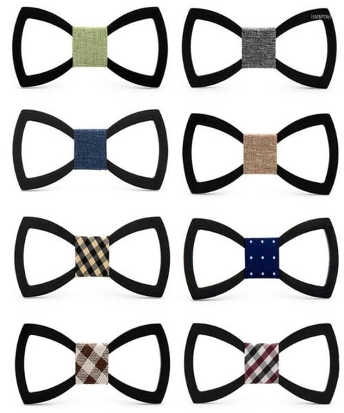 

bow ties somesoor black floral wood fashion butterflies shirt bowknots wedding suit accessories party krawatte for men gifts4875518, Black;gray