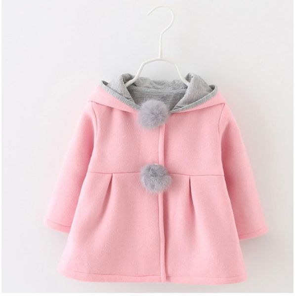 

retail newborn girls coat baby autumn spring jacket kids infant rabbit long ear hoodies cotton bebe outerwear children clothes for9703747, Blue;gray
