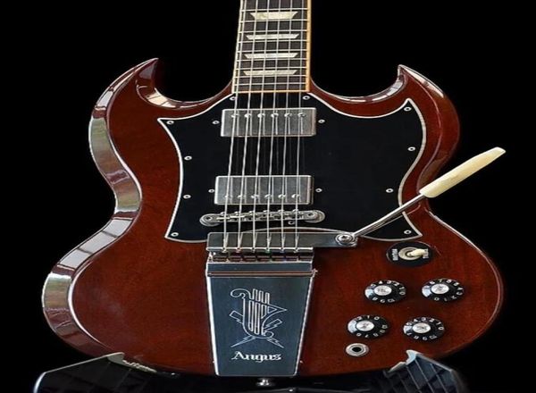 

promotion angus young wine cherry red sg electric guitar engraved lyre vibrola maestro tremolo long tailpiece pearl trapezoid in4925373