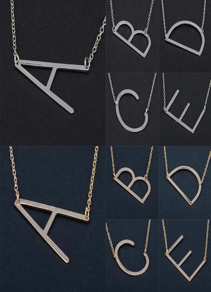 

26 alphabet english letter pendant lady metal necklace az choker chain necklaces sliver gold jewelry gift ooa44213648901, Blue