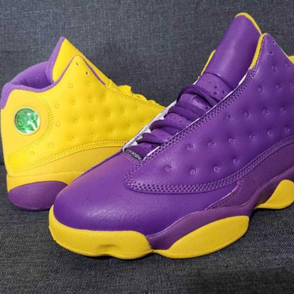

purple violet jumpman yellow men 13 basketball sports shoes good quality 13s mandarin duck trainer with box, White;red