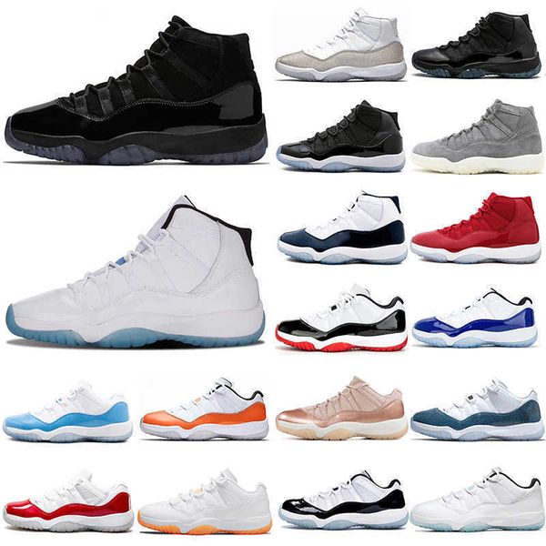 

box with 11s original jumpman basketball shoes for men women low legend blue concord #54 bright citrus jubilee prom night mens trainers spor