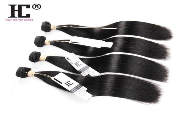 

brazilian virgin hair straight 4 bundles 7a unprocessed brazilian hair weave brazilian hair bundles hc hair products9612960, Black