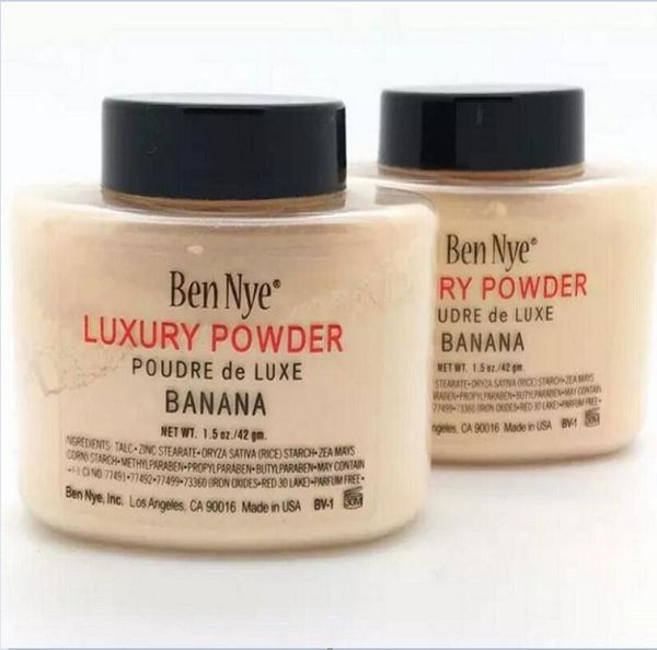 

drop ben nye luxury powder 42g new natural face loose powder waterproof nutritious banana brighten longlasting maquillage4656690