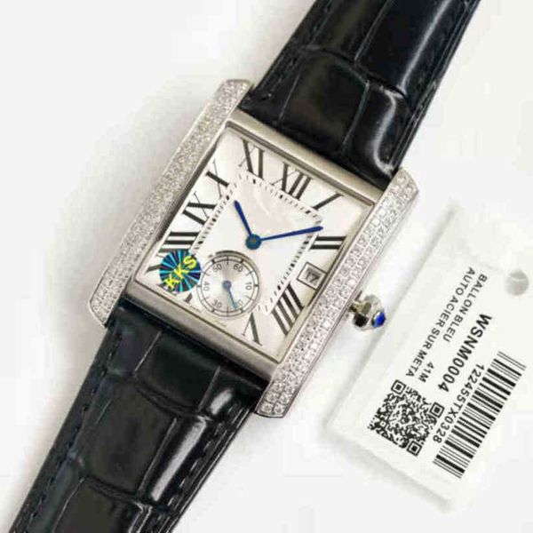 

luxury panthere watch for men santos wristwatches dxr6 ey reloj square tank tank diamond leisure calendar, Slivery;golden