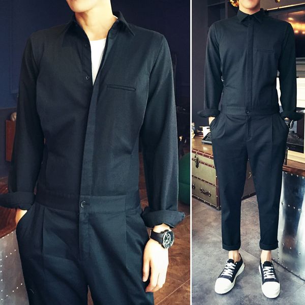

men's jeans s6xl clothing fashion black shirt jumpsuit casual male personality trousers set slim singer costumes 230628, Blue