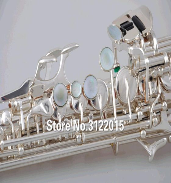 

yanagisawa swo2 s902 straight pipe soprano bb saxophone pearl buttons brass silver plated instruments with mouthp2340650