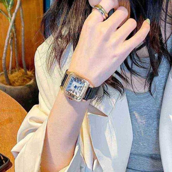 

luxury panthere watch for men santos wristwatches 8q80 ew kajia tank deign ene niche light high-end ladie, Slivery;golden