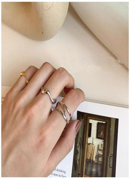 

personality cubic hollow ring fashion cross finger rings popular silver ring women friend gift rings party wedding jewelry2307312