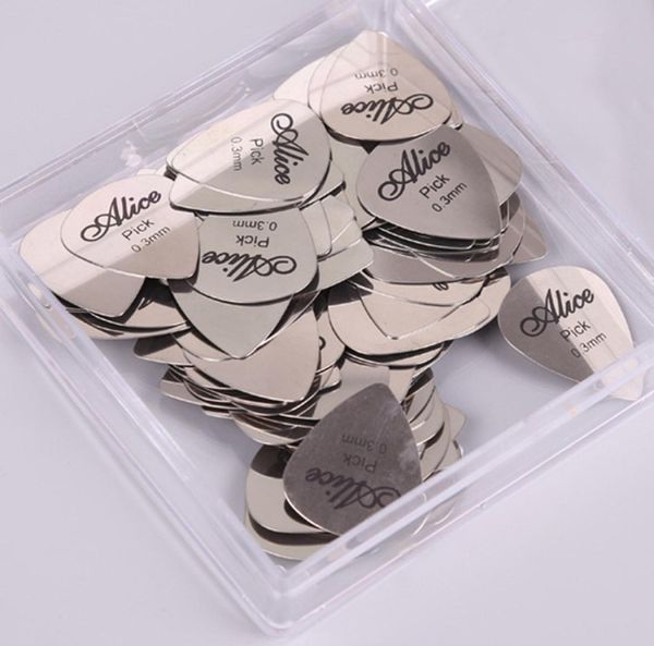 

whole metal guitar picks alice 03mm stainless steel heart shape plectrum 100pcslot7150771
