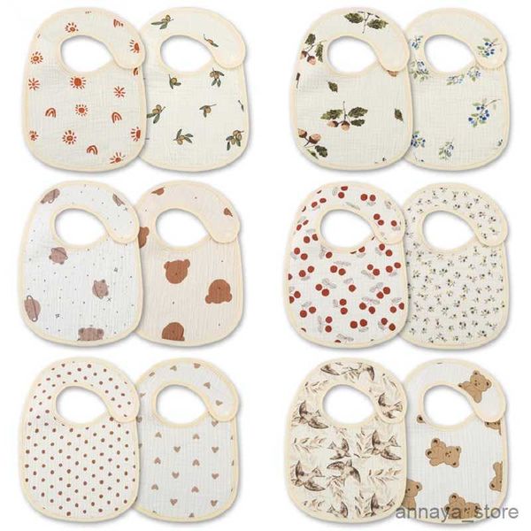 

bibs burp cloths 2pc/set newborn baby cotton gauze bibs infant boys girls burp cloths fashion scarf children feeding saliva towel stuff for