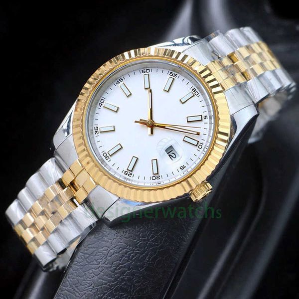 

mens watch luxury r movement mechanical buckle couple can add waterproof sapphire glass, Slivery;golden