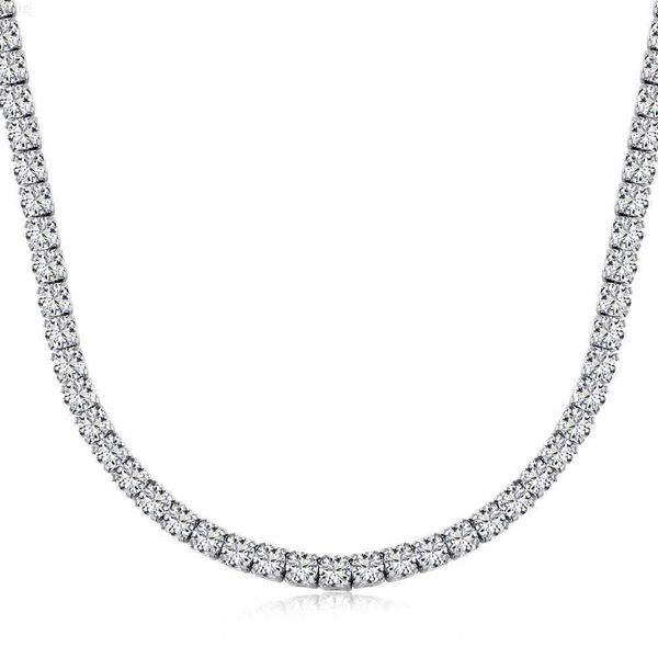 

iced out 3mm 4mm 5mm custom cubic zirconia cz 925 sterling silver vvs diamond baguette tennis chain necklace
