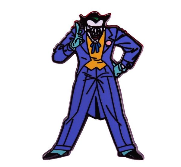 

halloween joker enamel pins funny jaquan metal cartoon brooch backpack hat bag collar lapel badges women fashion jewelry gifts s101127638, Blue