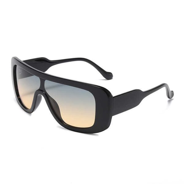

sunglasses tan sun protection women's square conjoined glasses uv gradient 230628, White;black