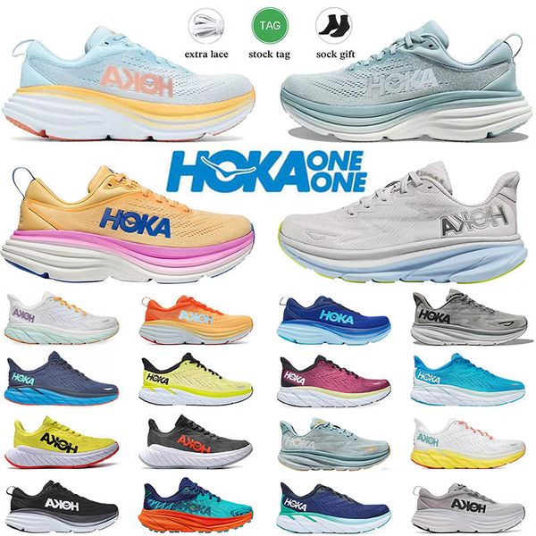 

hoka one bondi 8 designer casual shoes men women hakas clifton 9 diva blue citru black white anthracite castler x real challenger 7 trainers