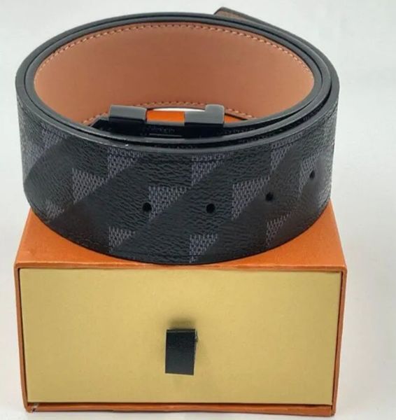 

men designers belts classic fashion casual letter smooth buckle womens mens leather belt width 3.8cm with a box 100-125cm, Black;brown