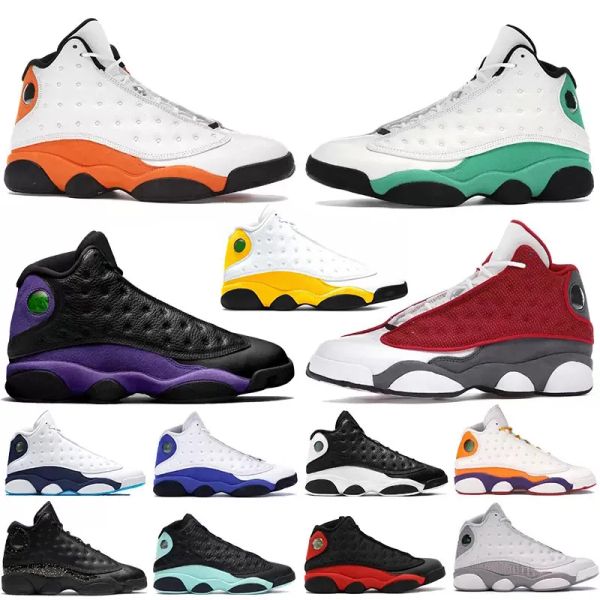 

retro basketball shoes jumpman 13 13s wolf grey french blue black cat court purple starfish men sports trainers sneakers