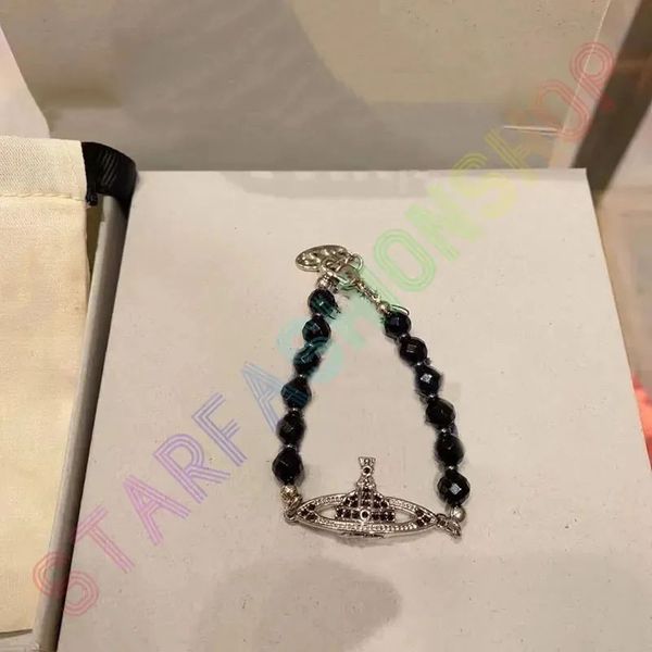 

saturn black onyx bracelet pearl beaded strand diamond tennis planet bracelets woman gold designer jewelryfashion accessories logo box perfe