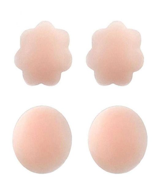 

1 pair reusable invisible self adhesive silicone breast chest nipple cover bra pasties pad petal mat stickers accessories7436197