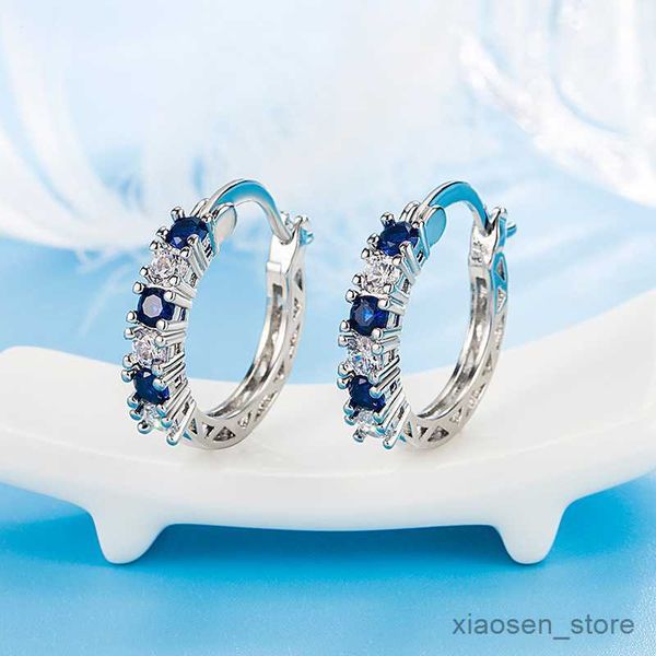 

stud new fashion classic simple creative colorful earrings for women trend luxury blue wedding jewelry gifts r230628, Golden;silver