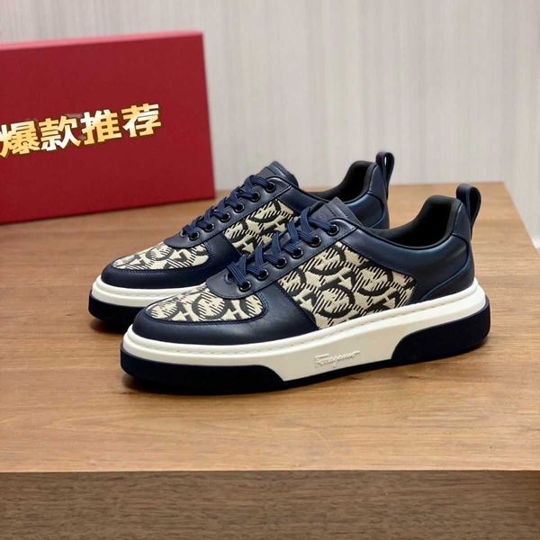 

classic feragamos casual flat bottom anti slip american popular men's shoes low cut hollow breathable lace up board shoes mesh red vers, Black