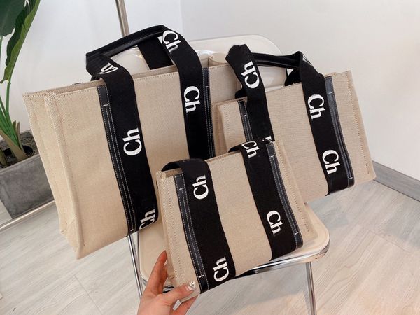

5a quality new women tote bags woody totes shopping bag handbag high nylon hobo fashion linen large beach luxury designer travel crossbody s