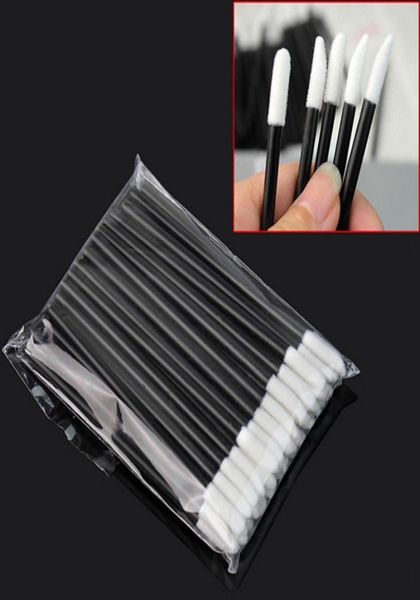 

100pcslot disposable cosmetic lip brush lipstick gloss wands applicator maquillage mascara brush makeup tool for women4213650