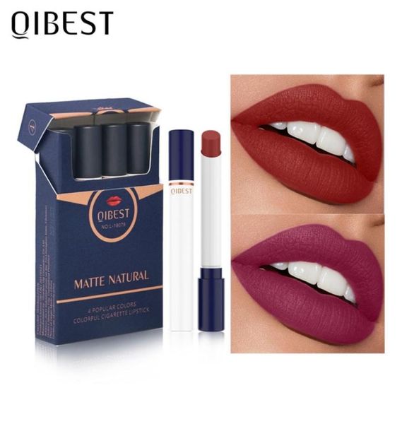 

qi type 4pcs cigarette shape lipstick matte waterproof longlasting smoke tube lipstick velvet red lip tint makeup cosmet7627142