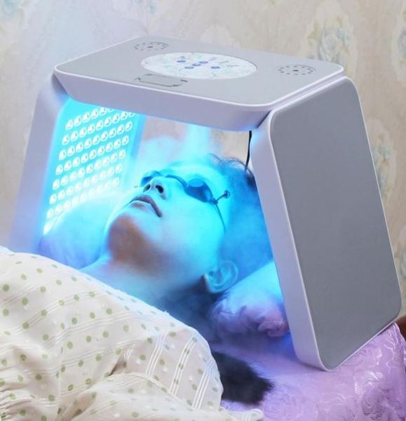 

spa use portable 7 colors pdt led light therapy with steamer new design nano mist spray facial light therapy machine5822002