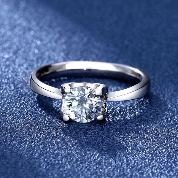 

internet celebrity s925 silver plated classic carti bare ox head ring 50 points 1 claw d mosonite women's