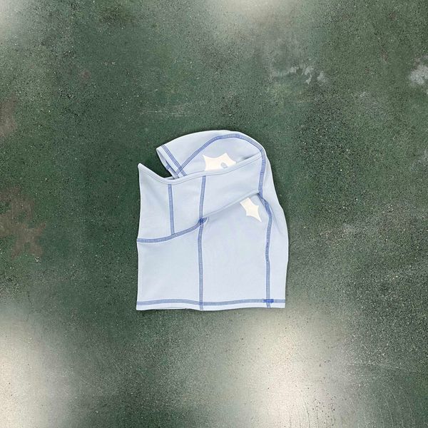 

trapstar irongate ninja baraklafar hat mask cover ice blue central cee, Blue;gray