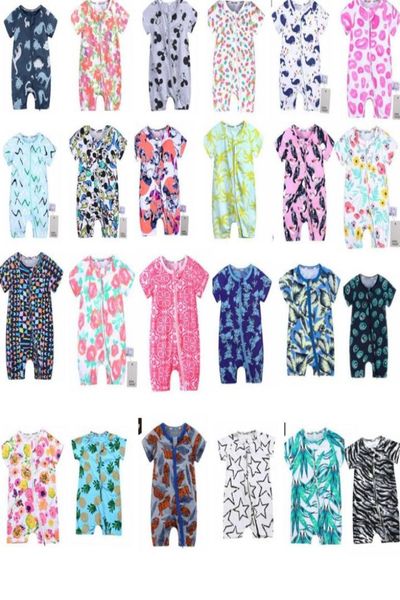 

newborn baby zipper rompers summer short sleeve boys girls dinosaur jumpsuit outfits clothes short sleeve baby rompers 40 design k7425169, Blue