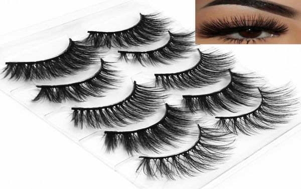 

eyelashes 5 pairs handmade false eyelashes soft fluffy natural fake lashes eyelash extension for make up7855175