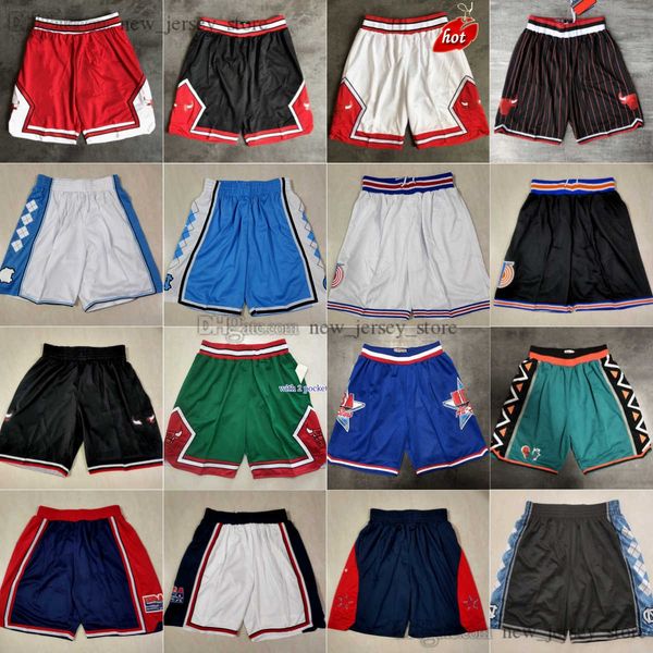 

classic retro mesh basketball shorts movie breathable gym training beach pants 1992 all-star sweatpants pant short north carolina college wh, Black