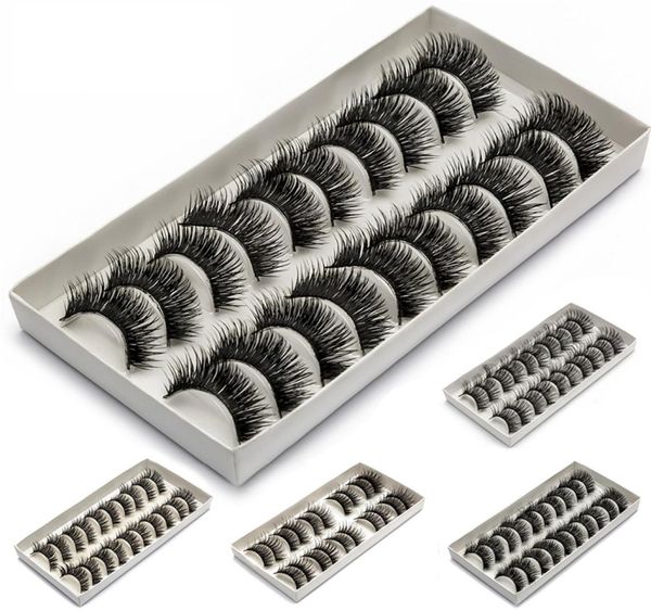 

10 pairslot natural false eyelashes fake lashes long makeup faux 3d mink lashes eyelash extension eyelashes beauty2887582