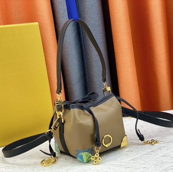 

bucket bag women designer genuine leather handbag mini drawstring bag long chain shoulder crossbody bags purses