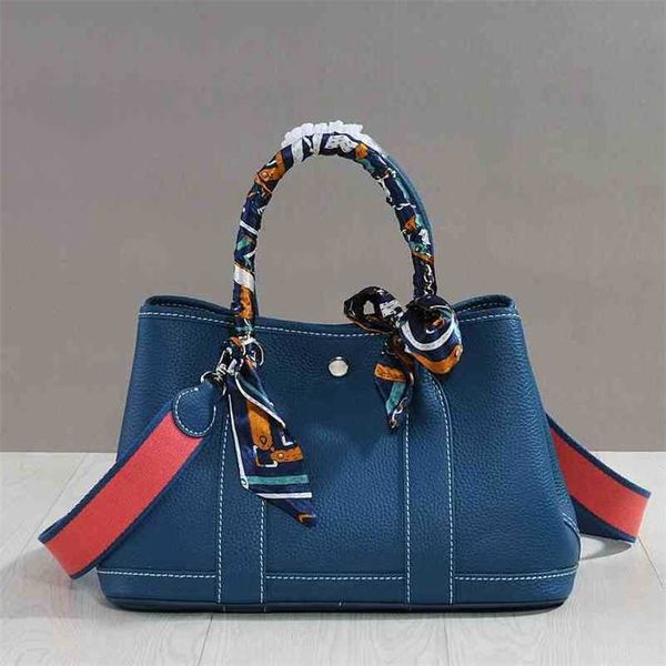 

totes 7a h ermess garden party handbag genuine leather 2023 spring genuine leather shoulder oblique straddle versatile portable big bucketqq