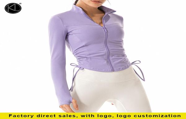 

yoga jacket women039s stand collar zipper running sports jacket workout clothes slim finger cots long sleeve cardigan coats4925314
