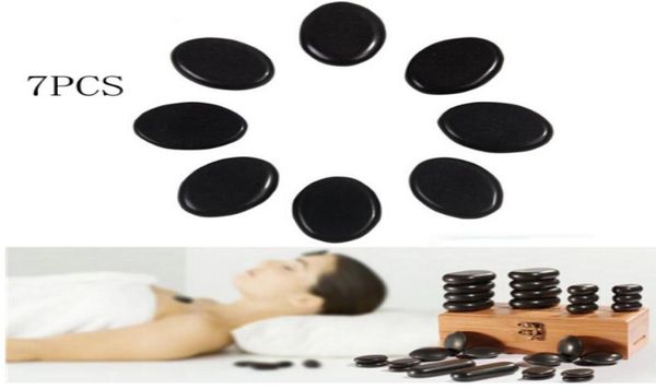 

7pcs set massage stones massage lava natural stone set spa rock basalt stone 2599190