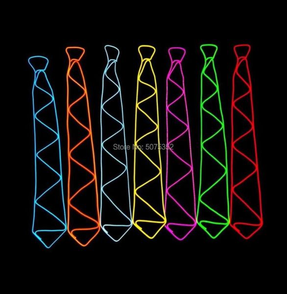 

bow ties men el flexible wire illuminated fashion neon luminous necktie glowing party decor neck tie carnival tiebow bowbow5836562, Black;gray