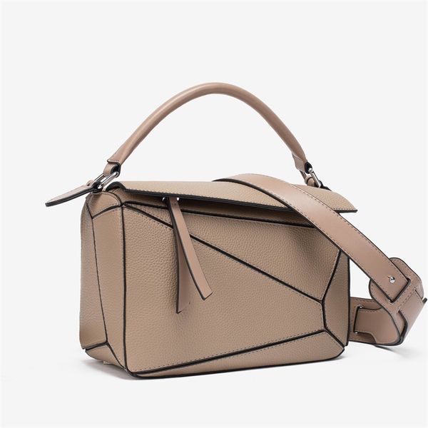 

designer bag luxurys handbags women shoulder bag geometric splice lychee pattern versatile classic tote bag lightweight large capacity pu co