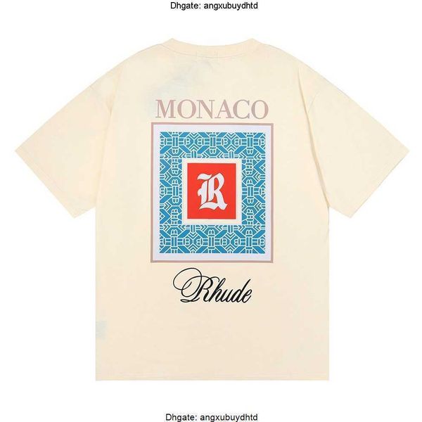 

23ss rhude mens t shirt tess designer casual fashion short sleeve europe america men women round neck tshirts us size s-xxl hwyt, White;black