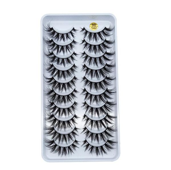 

6d eyelashes natural long cross 10 pairs lashes 3d thick party big eyes makeup cosmetic tools3798380