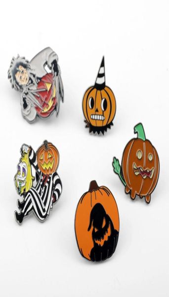 

pumpkin halloween lantern pin brooch spooky decor badge festival fashion accessory7432703, Blue