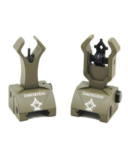

combat flipup rear front sight folding iron sights for dropin floating handguards picatinny rail316q2074058