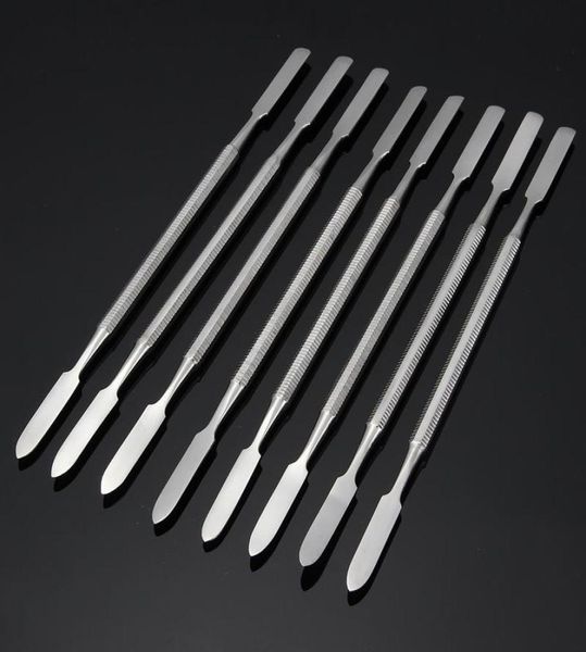 

8pcs stainless steel mixing spatula set manicure dental rod tool nail art makeup foundation eyeshadow mixing color stick6756281