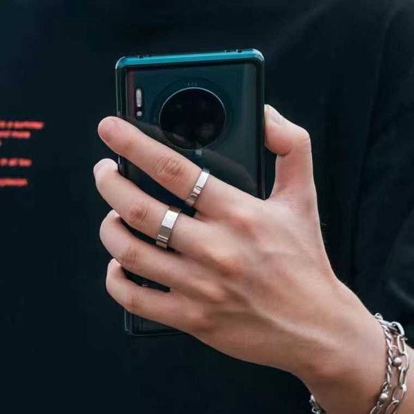 

designer carti stainless steel single diamond ring titanium simple rose gold silver zdsl