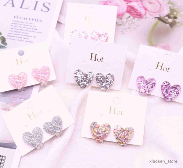 

stud children girl princess heart ear clip performance up jewelry favors gift earring ear cuff r230628, Golden;silver